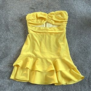 NBD x NAVEN yellow sun dress